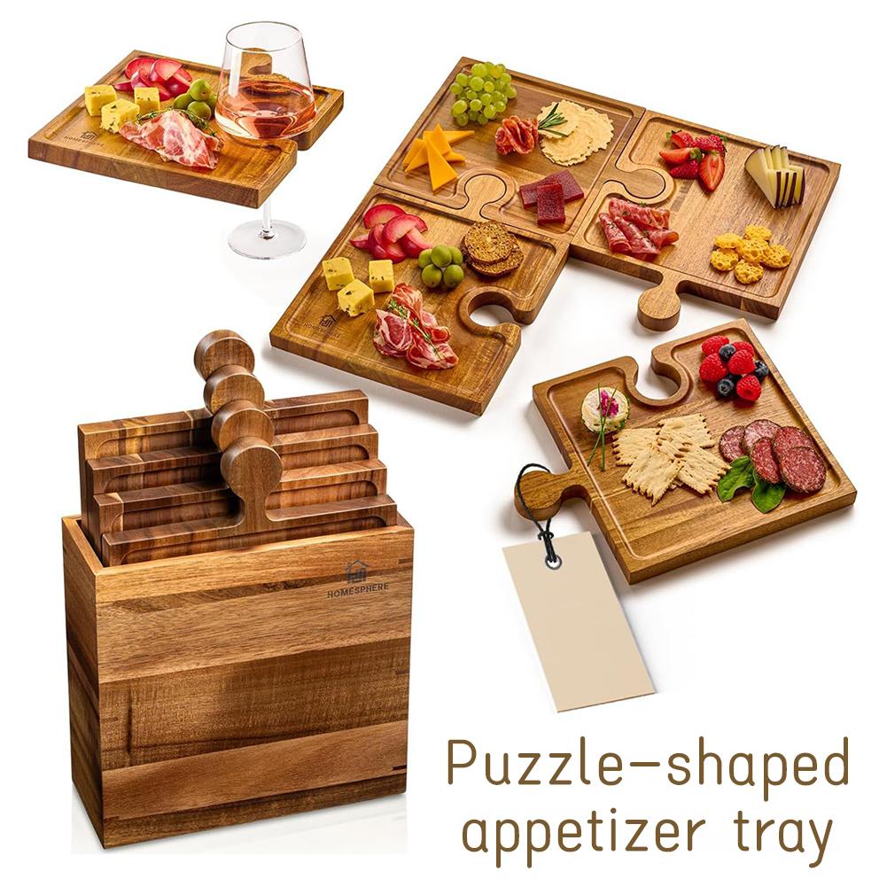 Kitchen Baking Tray Set - Деревянный поднос-пазл для закусок, набор из