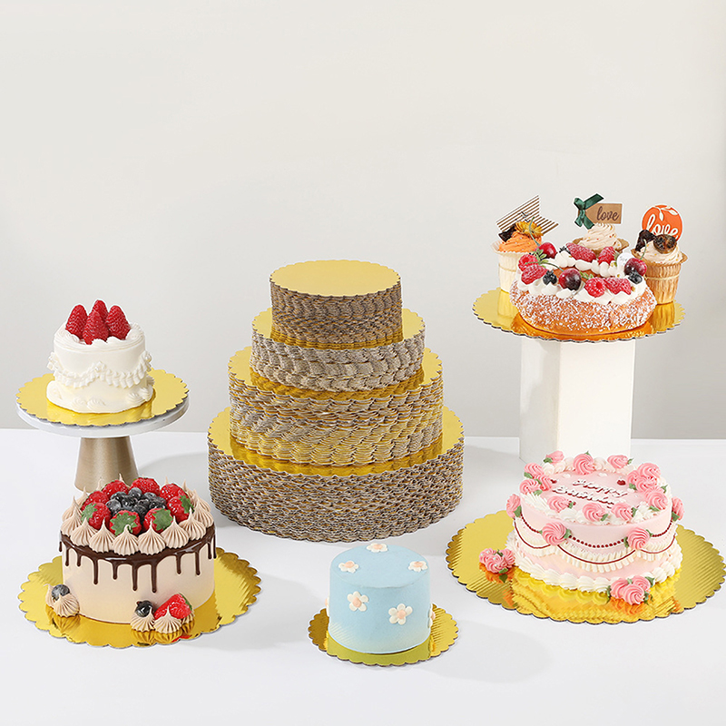 Cake Board Round - Круглые золотые картонные подставки для тортов