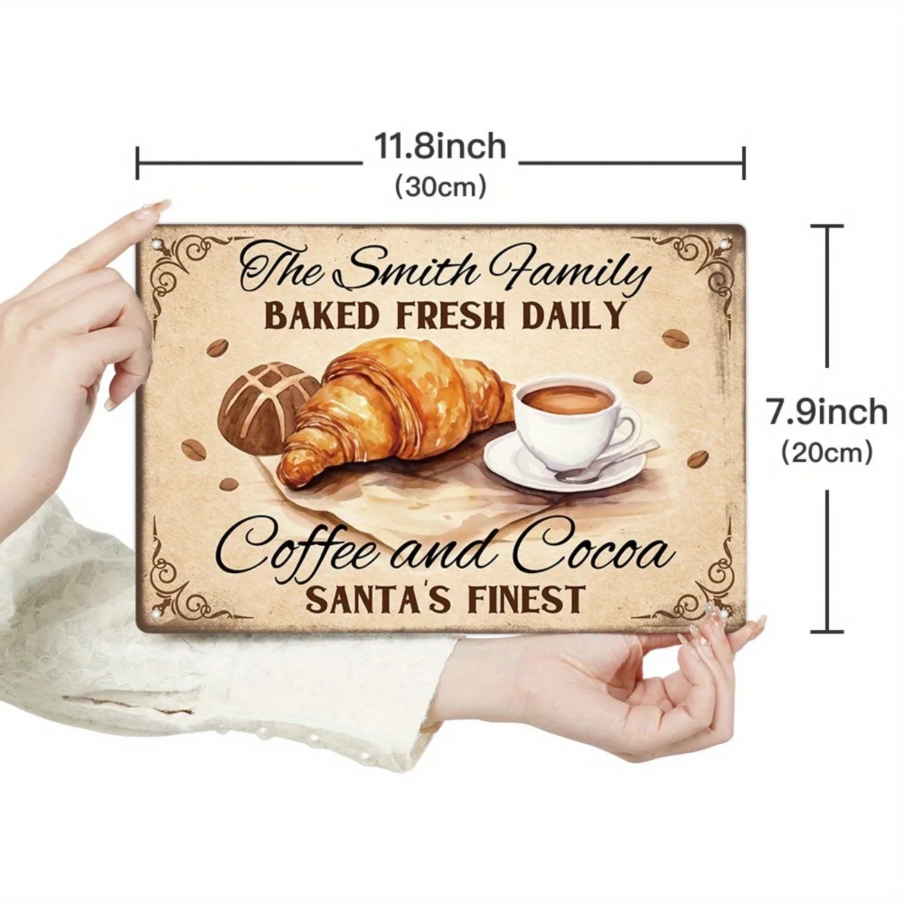 Kitchen Baking Wall Art - [2D Плоская] Металлическая табличка в деревенском