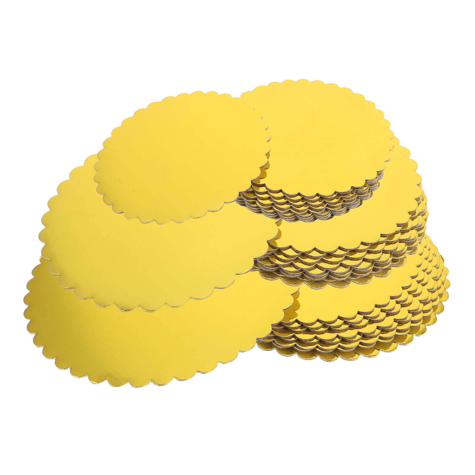 Cake Board Round - 60 шт. золотых круглых подложек для