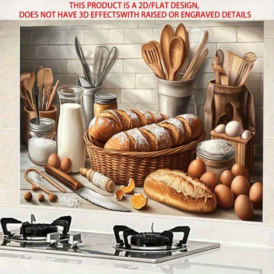 Kitchen Baking Wall Art - 2D Самоклеящаяся ПВХ наклейка на стену