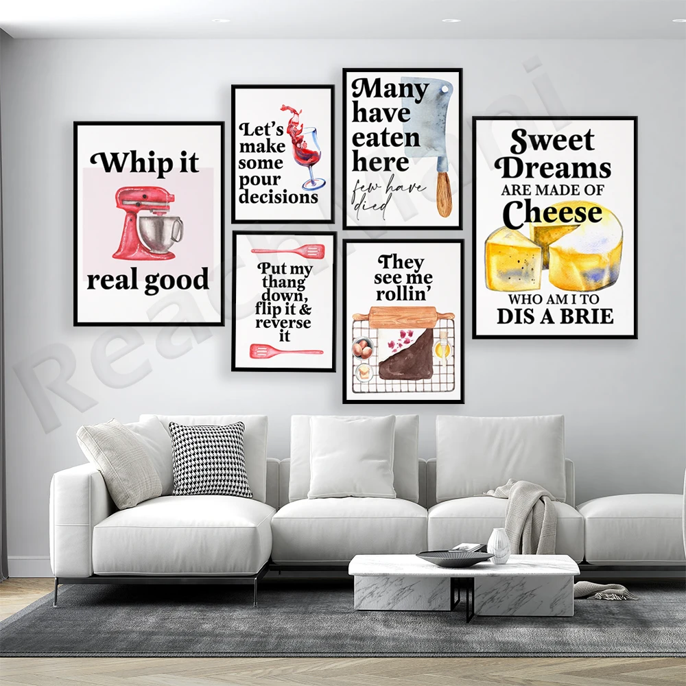 Плакаты с забавными цитатами д – обзор и цена Kitchen Baking Wall Art