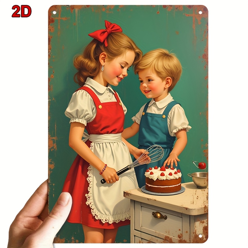 Металлическая жестяная табличк – обзор и цена Kitchen Baking Wall Art