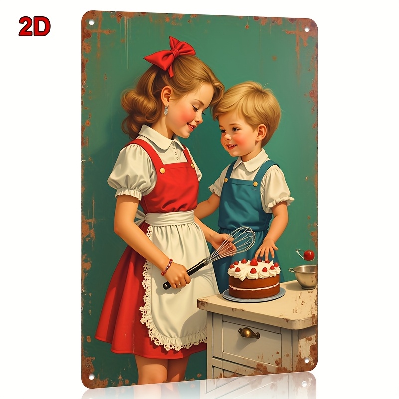 Металлическая жестяная табличк – обзор и цена Kitchen Baking Wall Art