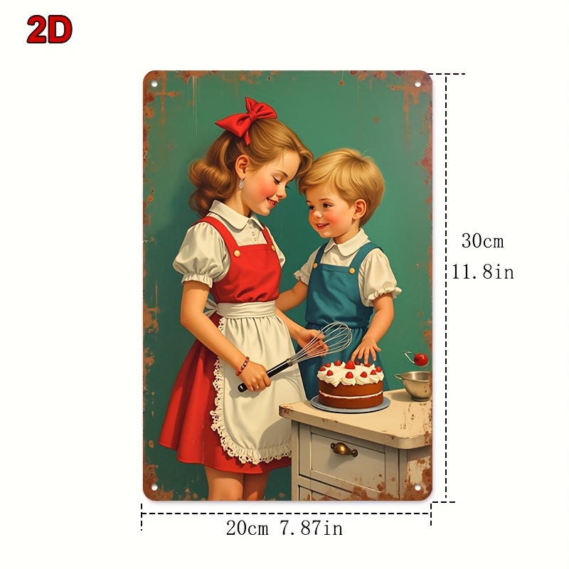 Металлическая жестяная табличк – обзор и цена Kitchen Baking Wall Art