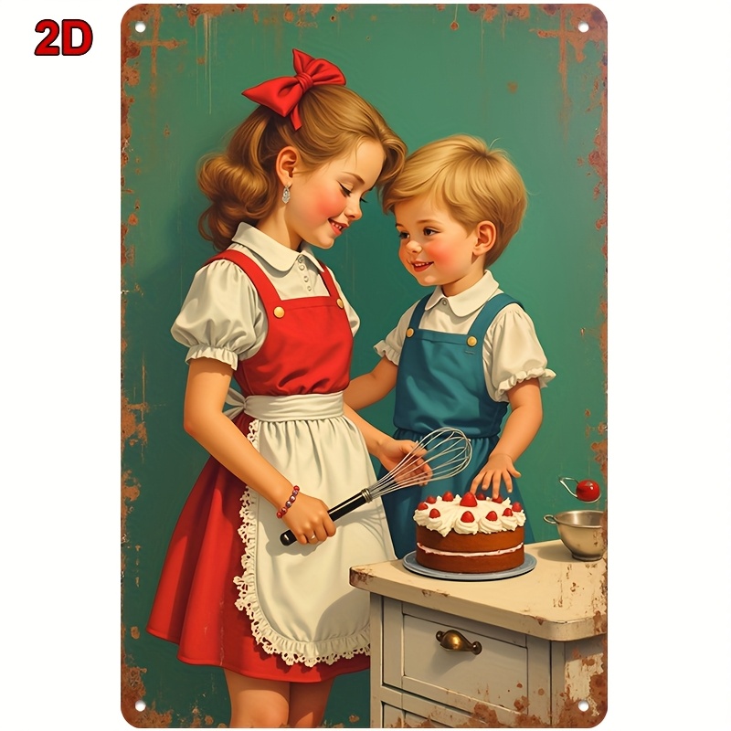 Металлическая жестяная табличк – обзор и цена Kitchen Baking Wall Art