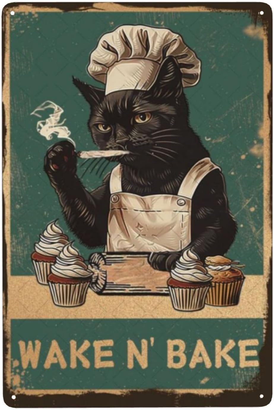 Металлическая табличка Wake N' – обзор и цена Kitchen Baking Wall Art